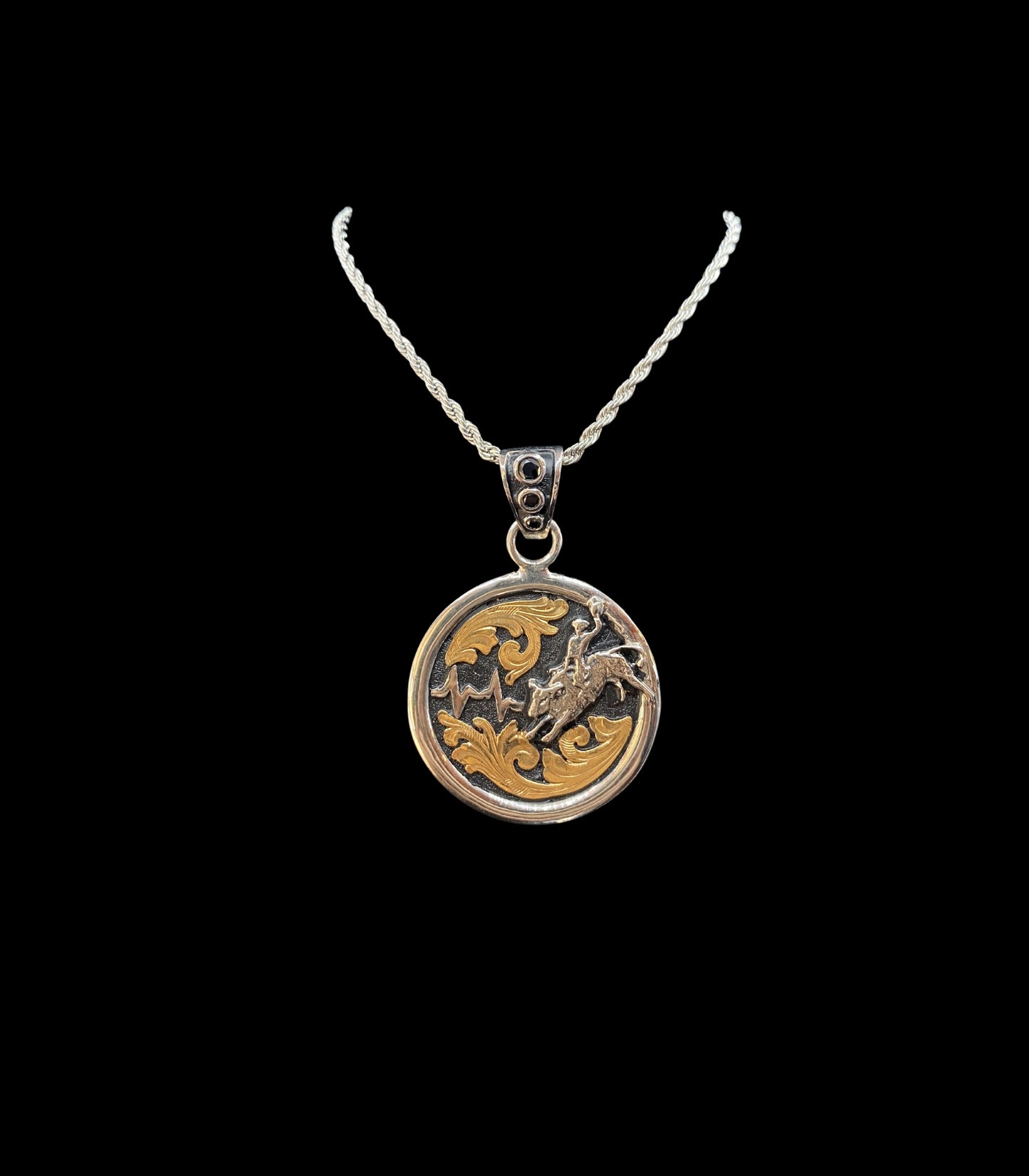 Bull Rider Circle Pendant