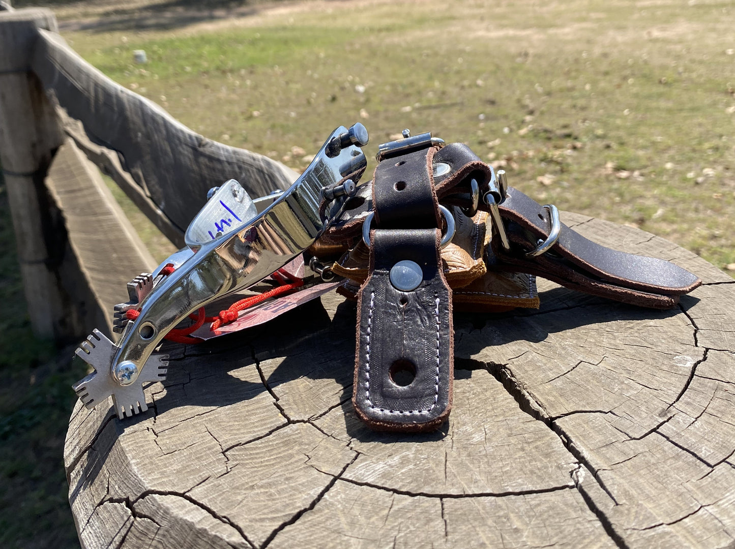 Junior Bull Riding Spurs, Straps and Rowels