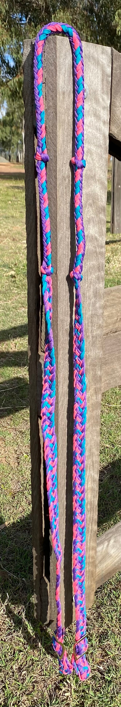 Barrel Reins - Pink and Purple