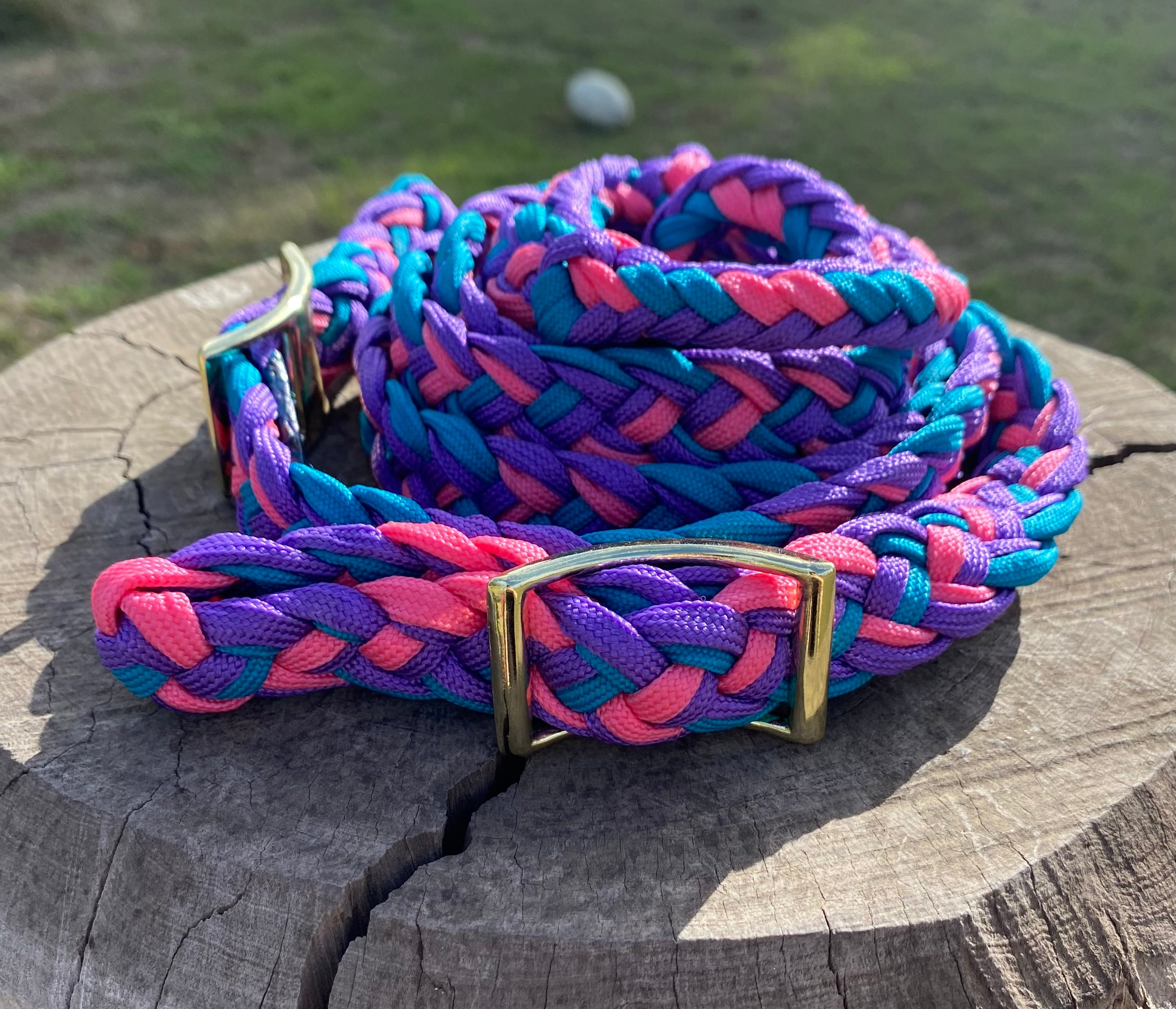 Barrel Reins - Pink and Purple