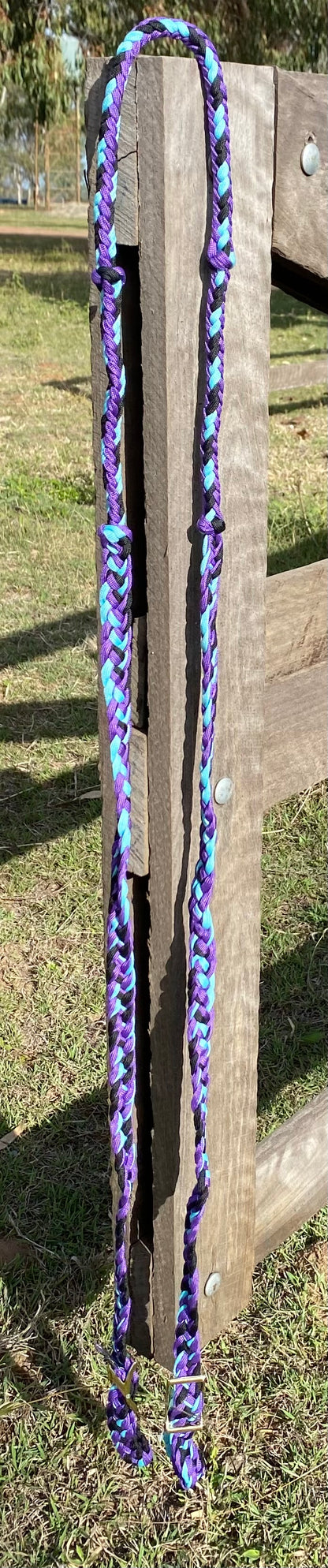 Barrel Reins - Blue and Purple