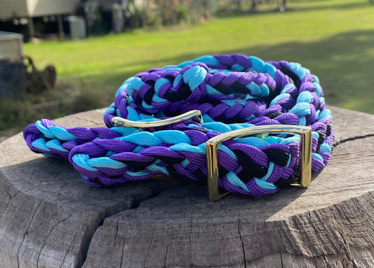 Barrel Reins - Blue and Purple