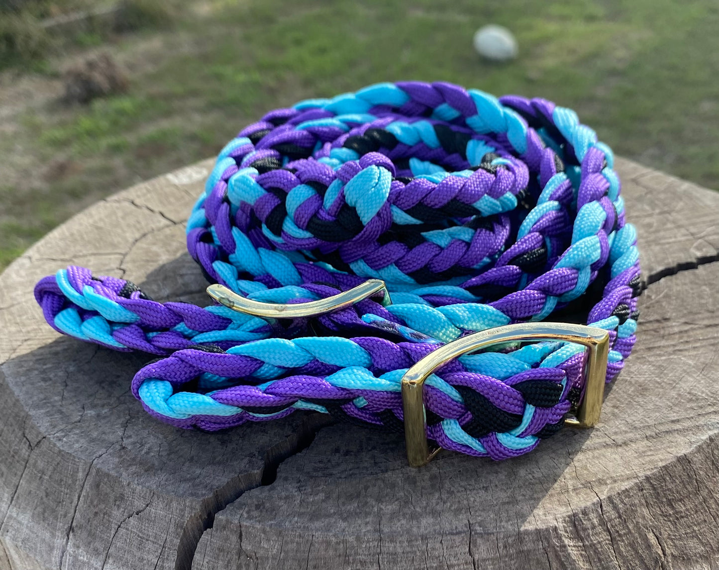 Barrel Reins - Blue and Purple