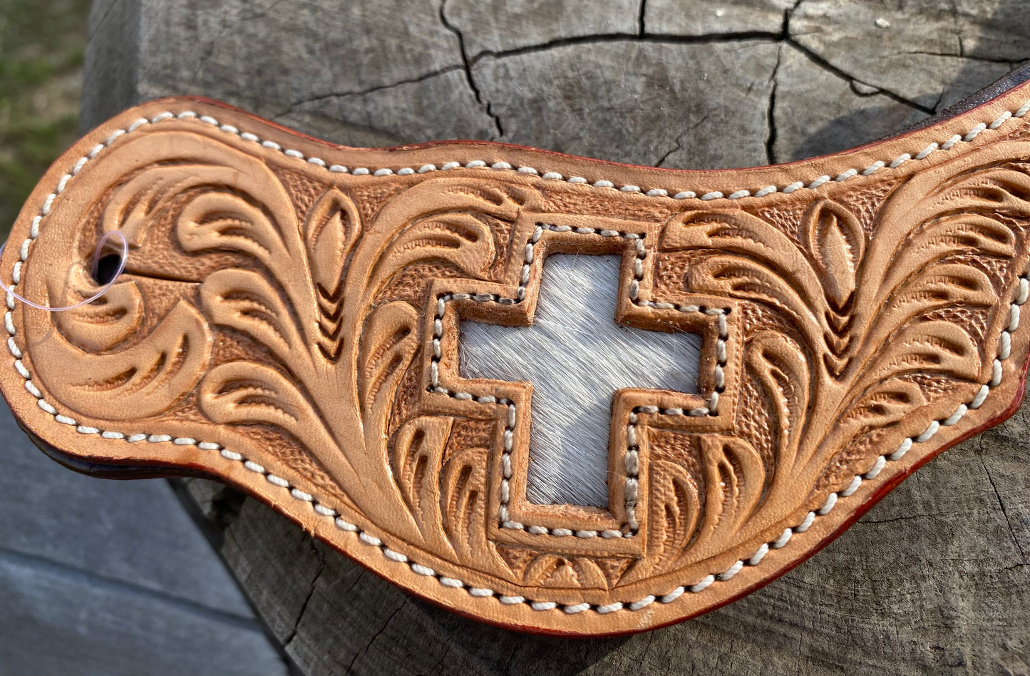 Leather Spur Straps with Cowhide