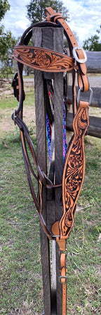 Tooled Leather Tack Set