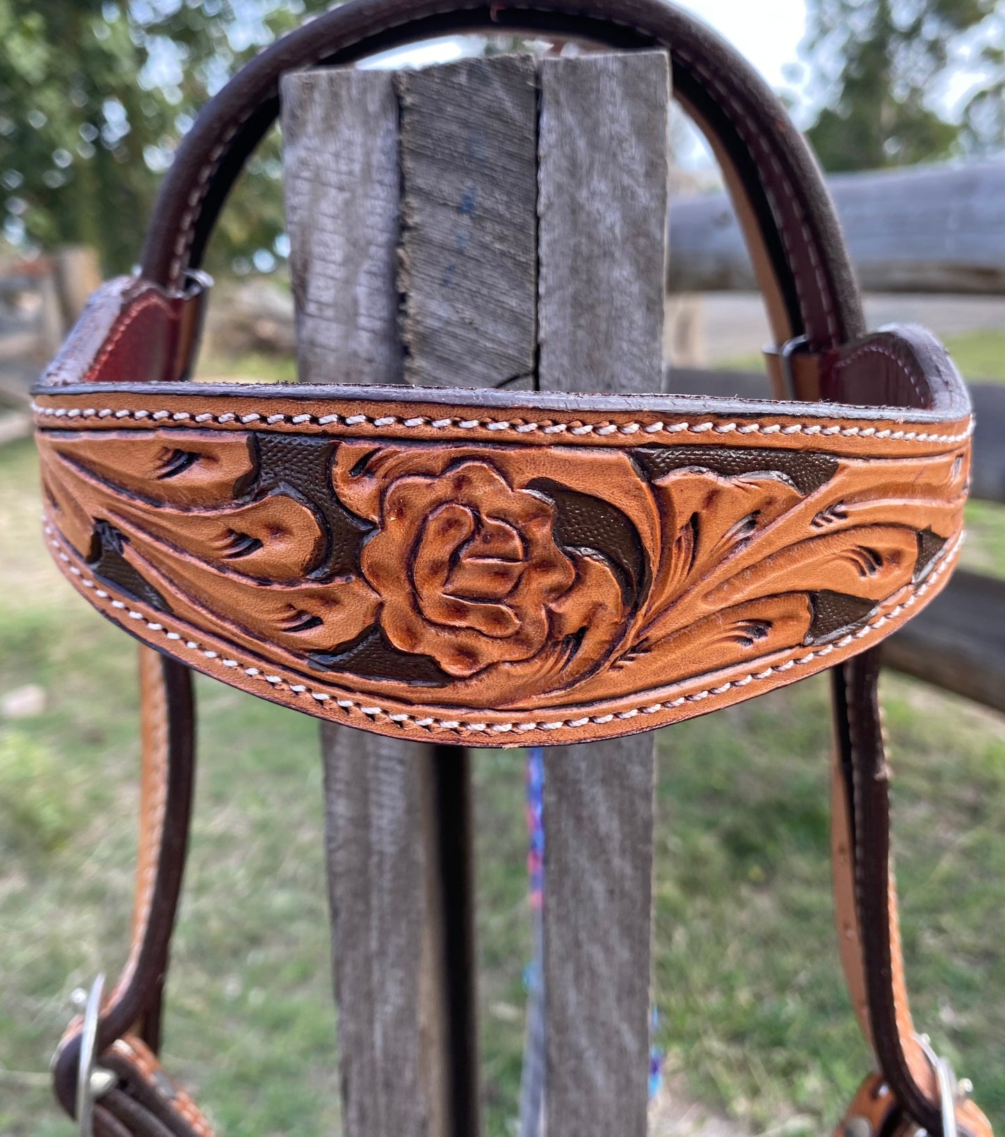 Tooled Leather Tack Set