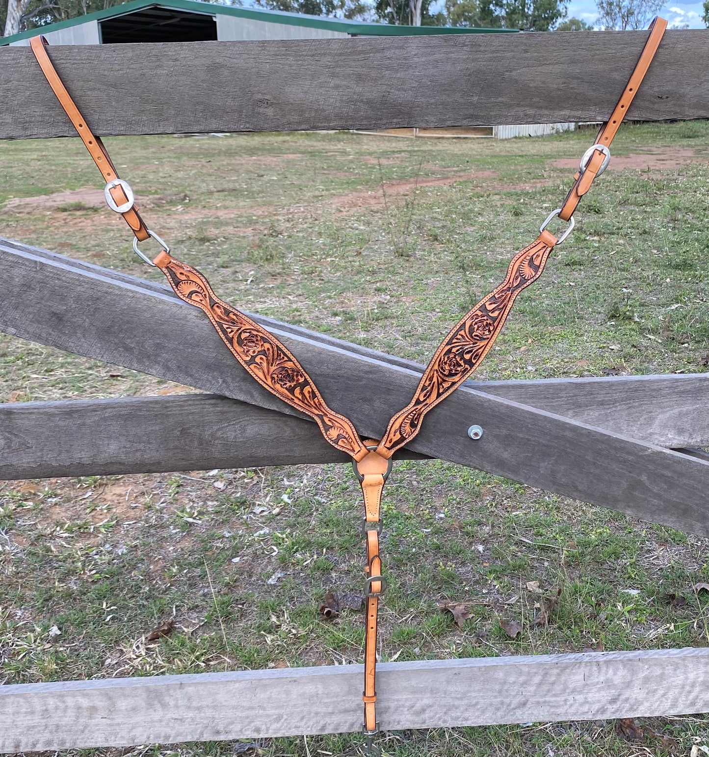 Tooled Leather Tack Set