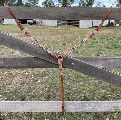 Beaded Leather Tack Set